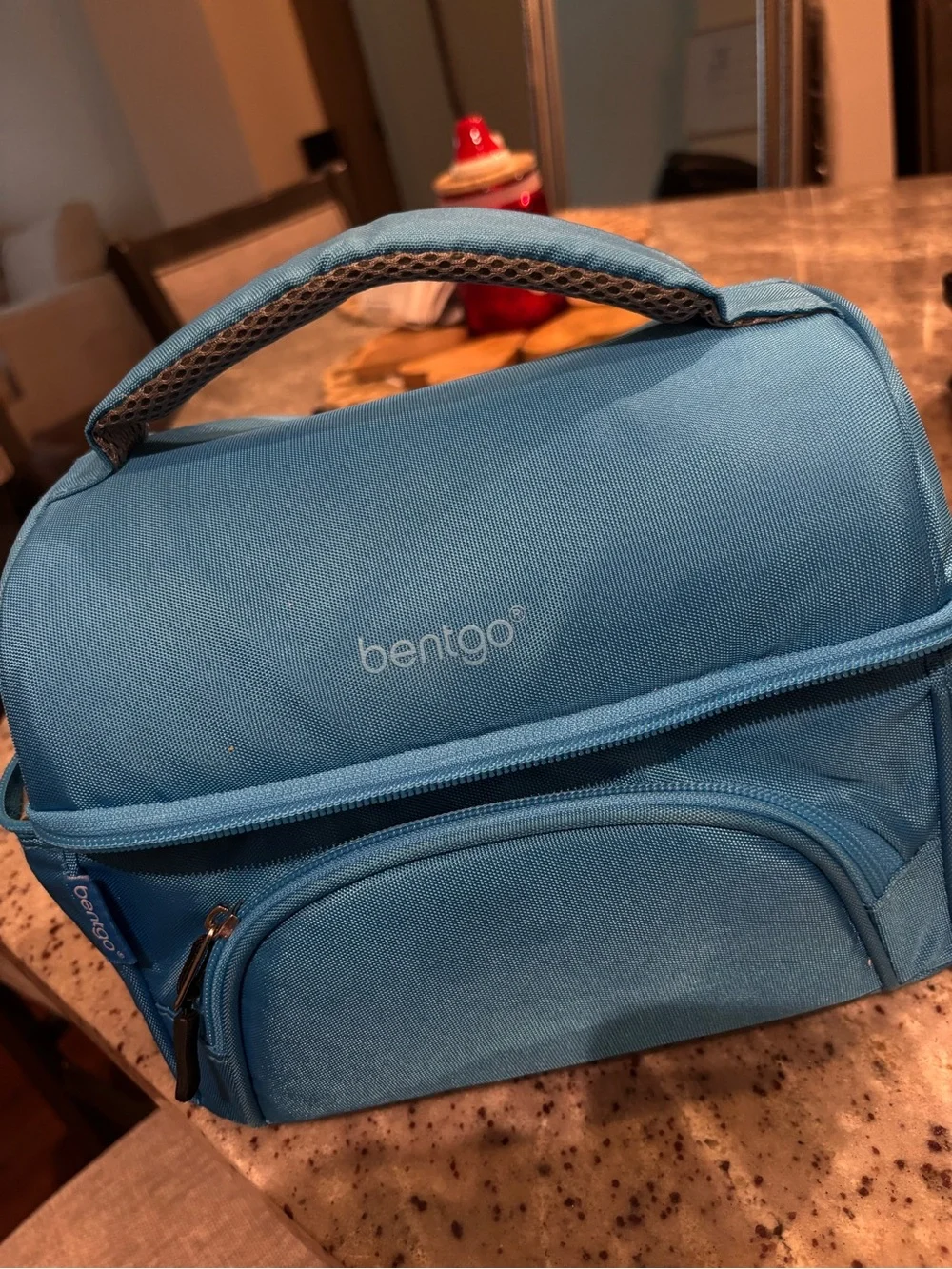 Blue Insulated Lunch Bag - Portable Meal Organizer